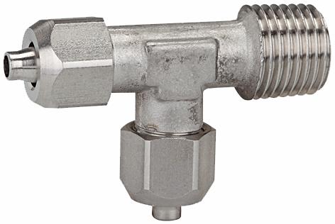 Stainless steel Push-on fitting 15.114-10, Ø10/8-Ø10/8-R 1/4