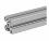 E+G Aluminum profile, light, 40X40-10, 2000mm, bundle of 4