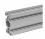 E+G Aluminum profile, light, 40X80-10, 2000mm, bundle of 2