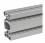 E+G Aluminum profile, light, 45x90-10, 2000mm, bundle of2