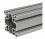 E+G Aluminum profile, light, 90x90-10, 2000mm, bundle of 1