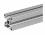E+G Aluminum profile, heavy, 30x30-8, 2000mm, bundle of 4