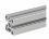 E+G Aluminum profile, hard, 45x45-10, 2000mm, bundle of 4