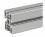 E+G Aluminum profile, hard, 45x60-10, 2000mm, bundle of2
