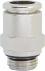 Metal Push-in fitting, straigth, Ø4 / M5 with o-ring