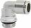 Metal Push-in fitting, elbow- Ø4 - G1/8, with o-ring